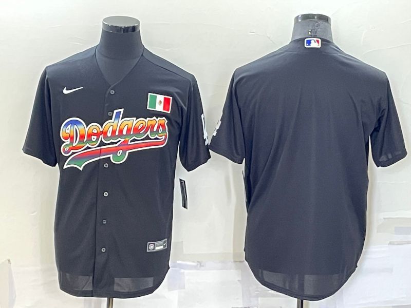 Men Los Angeles Dodgers Blank Black rainbow Nike 2022 MLB Jersey